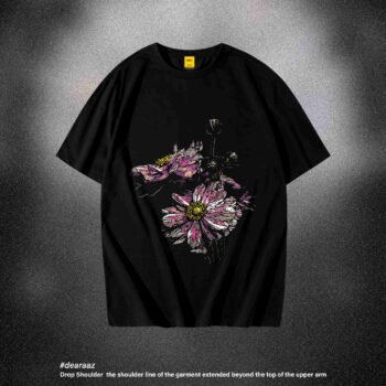 Drop Shoulder T-Shirt (Flower 03)