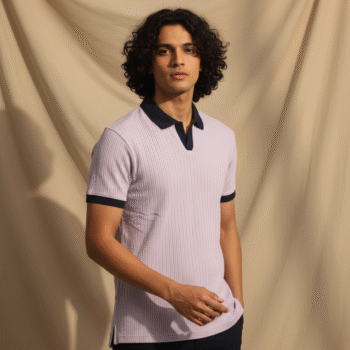 Premium Buttonless Polo (Lavender)