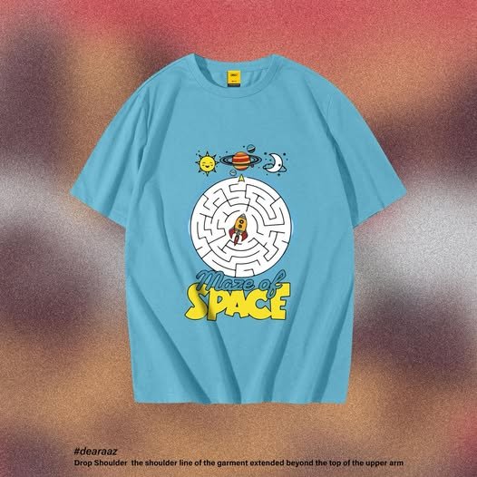 Drop Shoulder T-Shirt (Maze of Space)