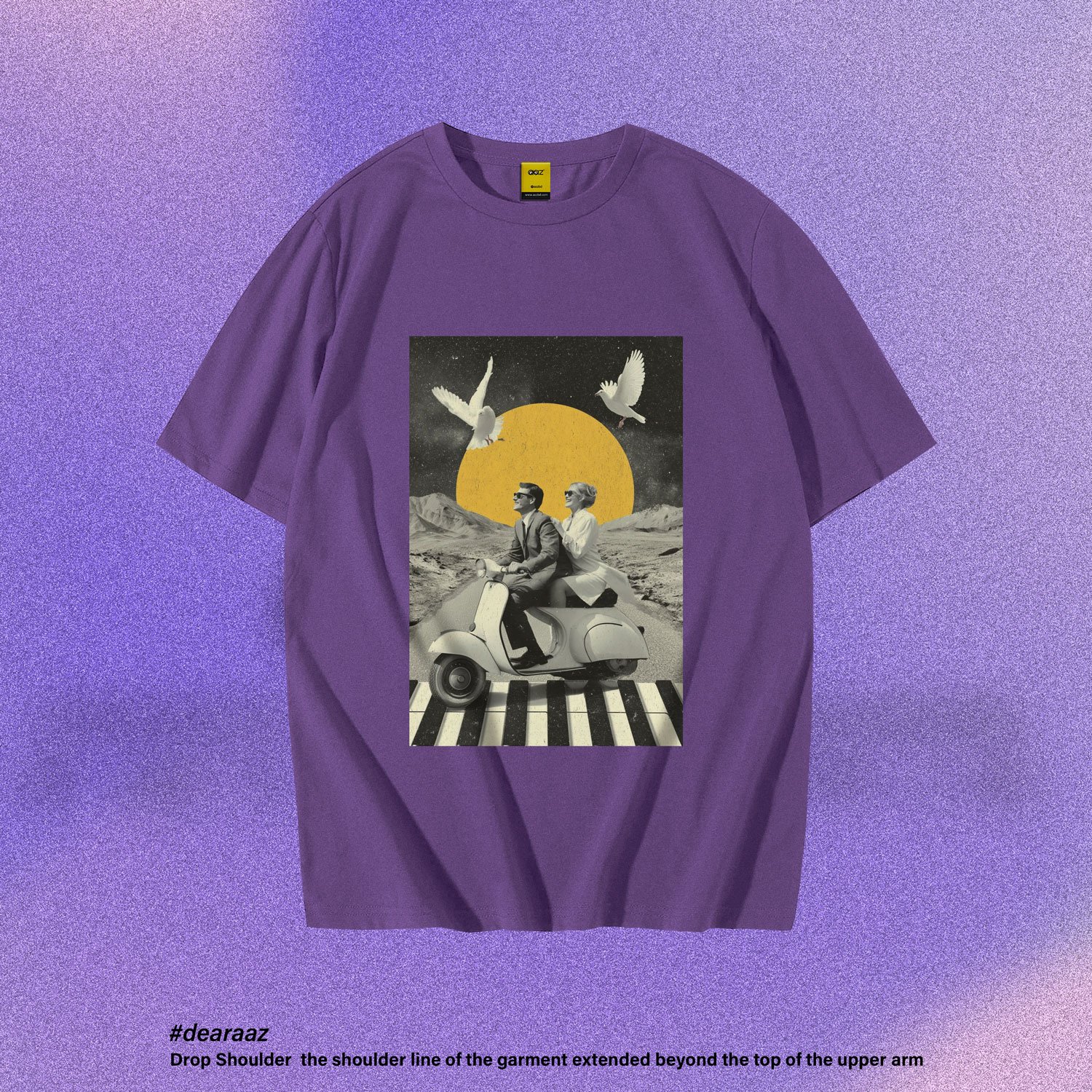 Drop Shoulder T-Shirt (Road to the Moon)