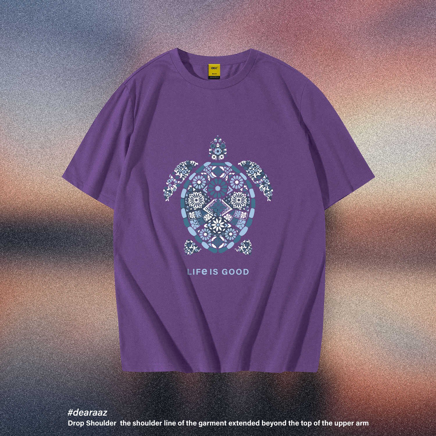 Drop Shoulder T-Shirt - Turtle