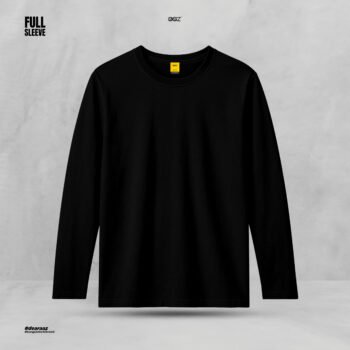 Solid Full Sleeve T-Shirt – Black