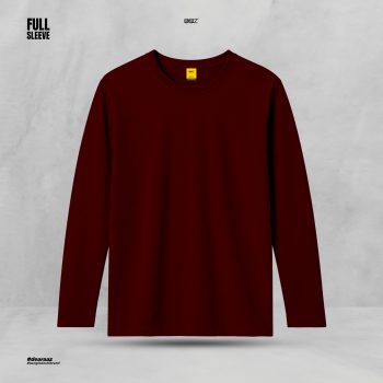 Solid Full Sleeve T-Shirt – Maroon