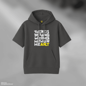 Half Sleeve DropFit Hoodie: He-Art