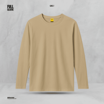Solid Full Sleeve T-Shirt – Beige