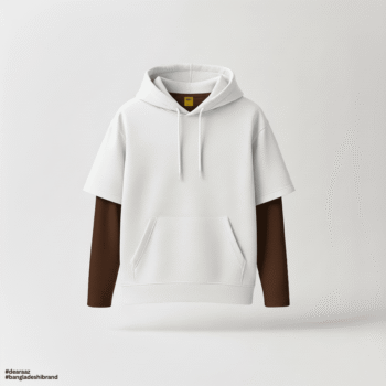 Get This Look: White Half DropFit Hoodie + Dark Gray Full Sleeve T-Shirt