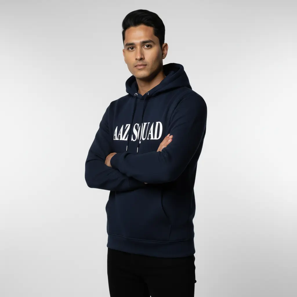 Iconic AAZ Squad Dropfit Hoodie: Navy Blue - Premium Quality - AAZ Bangladesh