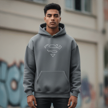 Premium Drop Shoulder Hoodie (Superman 02)