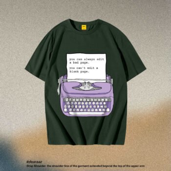 Drop Shoulder T-Shirt (Typewriter)