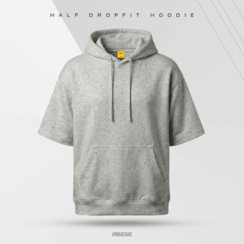 Half Sleeve DropFit Hoodie: Melange