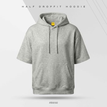 Half Sleeve DropFit Hoodie: Melange