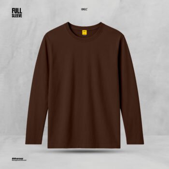 Solid Full Sleeve T-Shirt – Deep Brown