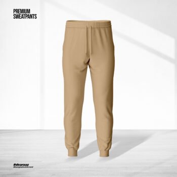 Premium Cotton SweatPant: Beige