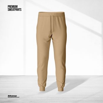 Premium Cotton SweatPant: Beige