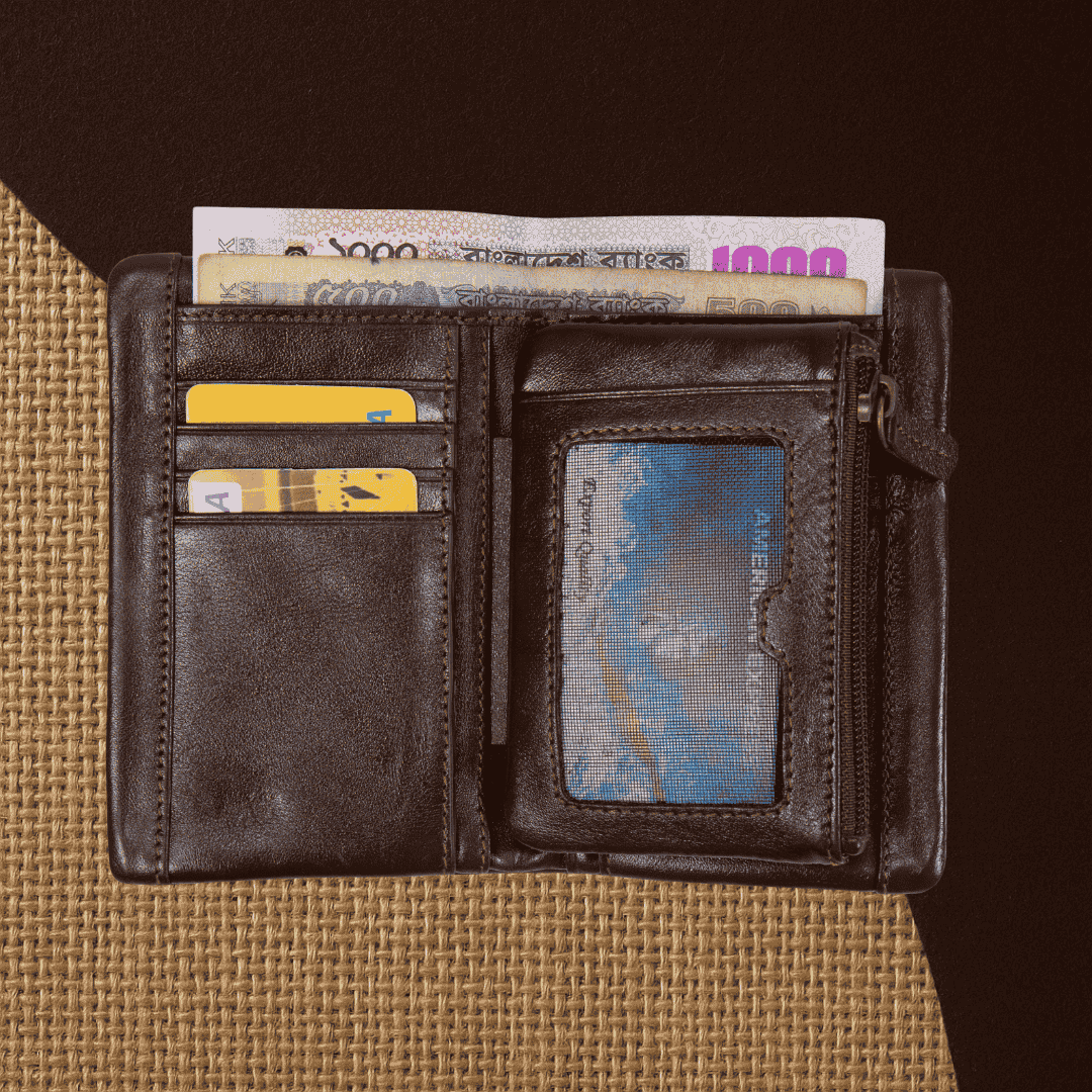 Velante Semi Long Brown Wallet