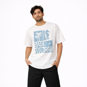 Drop Shoulder T-Shirt (Seahorse)