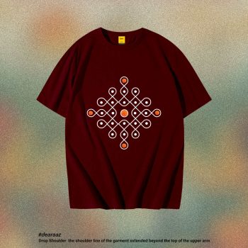 Drop Shoulder T-Shirt (Kolam Art 03)