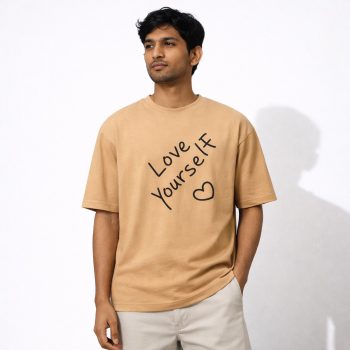 Premium Drop Shoulder T-Shirt (Love Yourself)