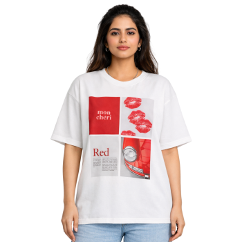 Drop Shoulder T-Shirt (Red 02)