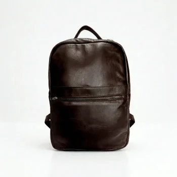 Velante Premium Leather Backpack: Brown