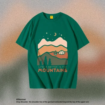 Drop Shoulder T-Shirt (Mountains)