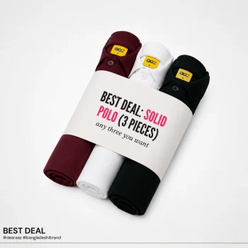 Best Deal: Solid Polo(3 Pieces)