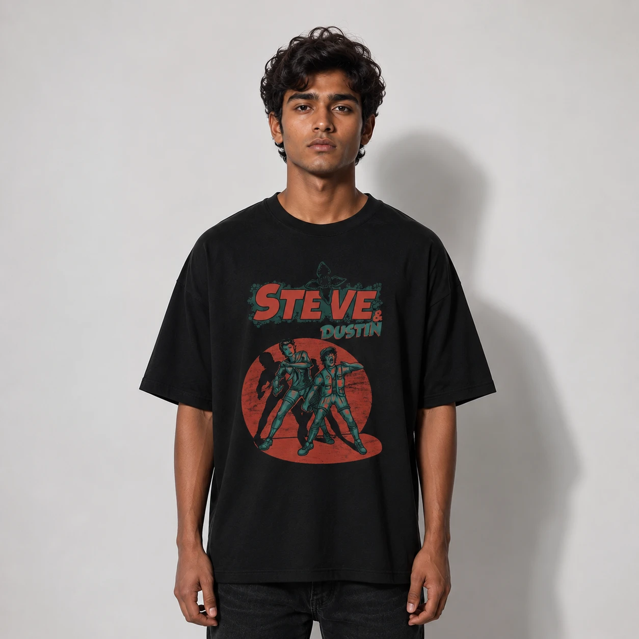 Drop Shoulder T-Shirt (Steve and Dustin)