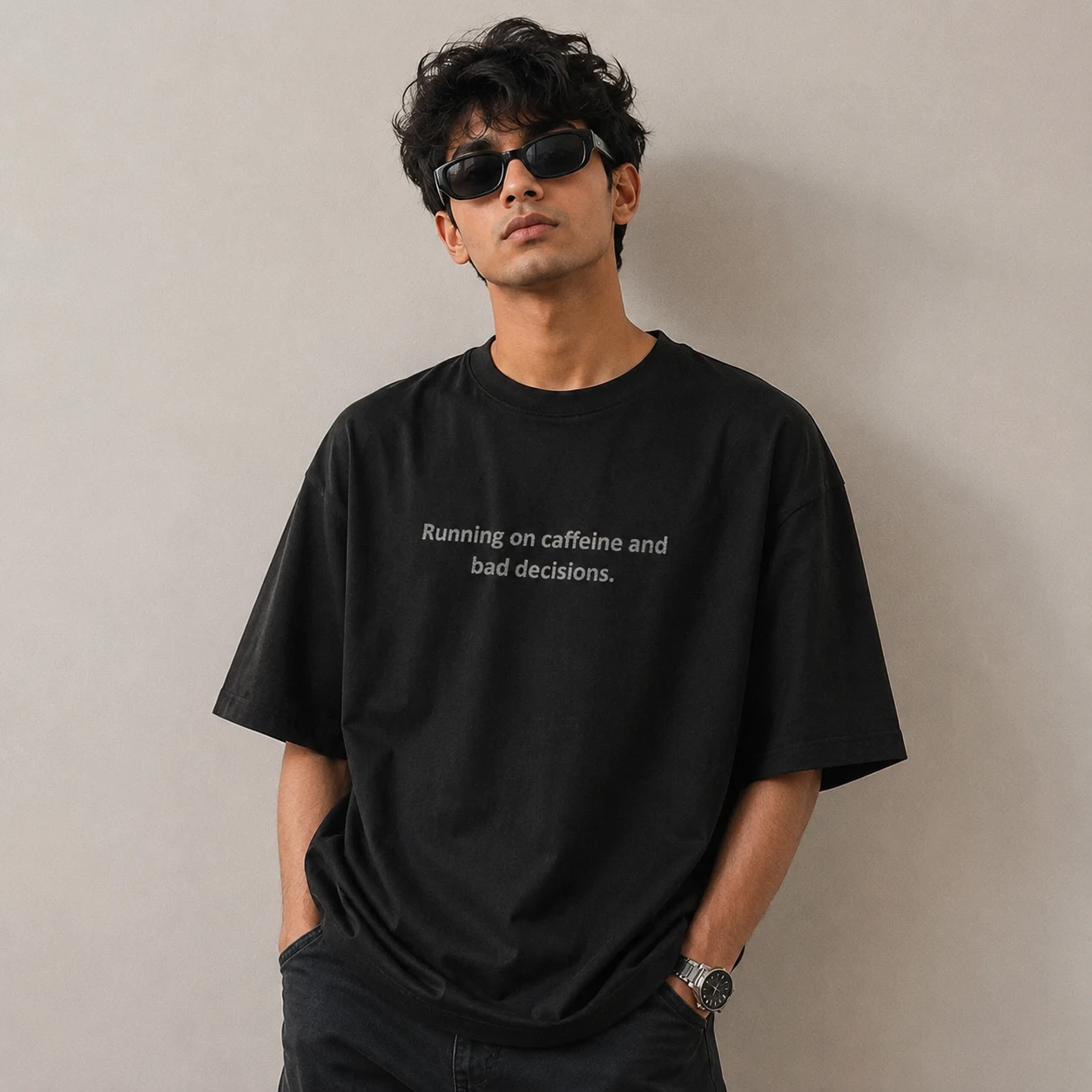 Drop Shoulder T-Shirt (Bad Decisions)