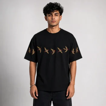 Premium Drop Shoulder T-Shirt (Birds 04)