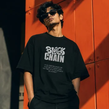 Drop Shoulder T-Shirt (Block Chain)