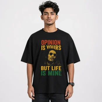 Drop Shoulder T-Shirt (Bob Marley 04)