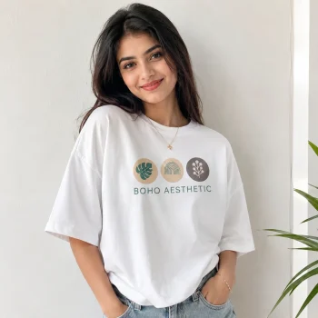 Drop Shoulder T-Shirt (Boho Aesthetic)
