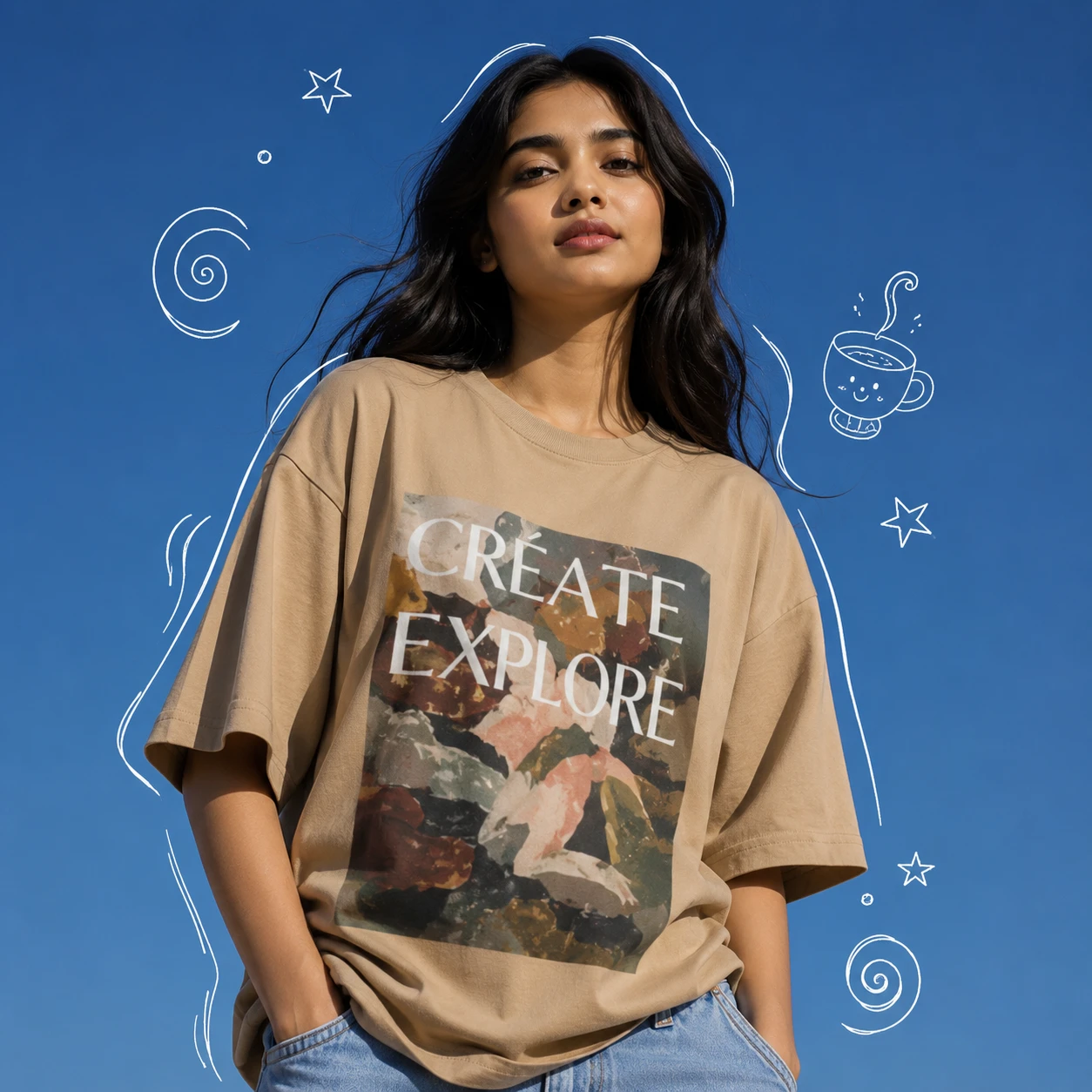 Drop Shoulder T-Shirt (Create Explore)