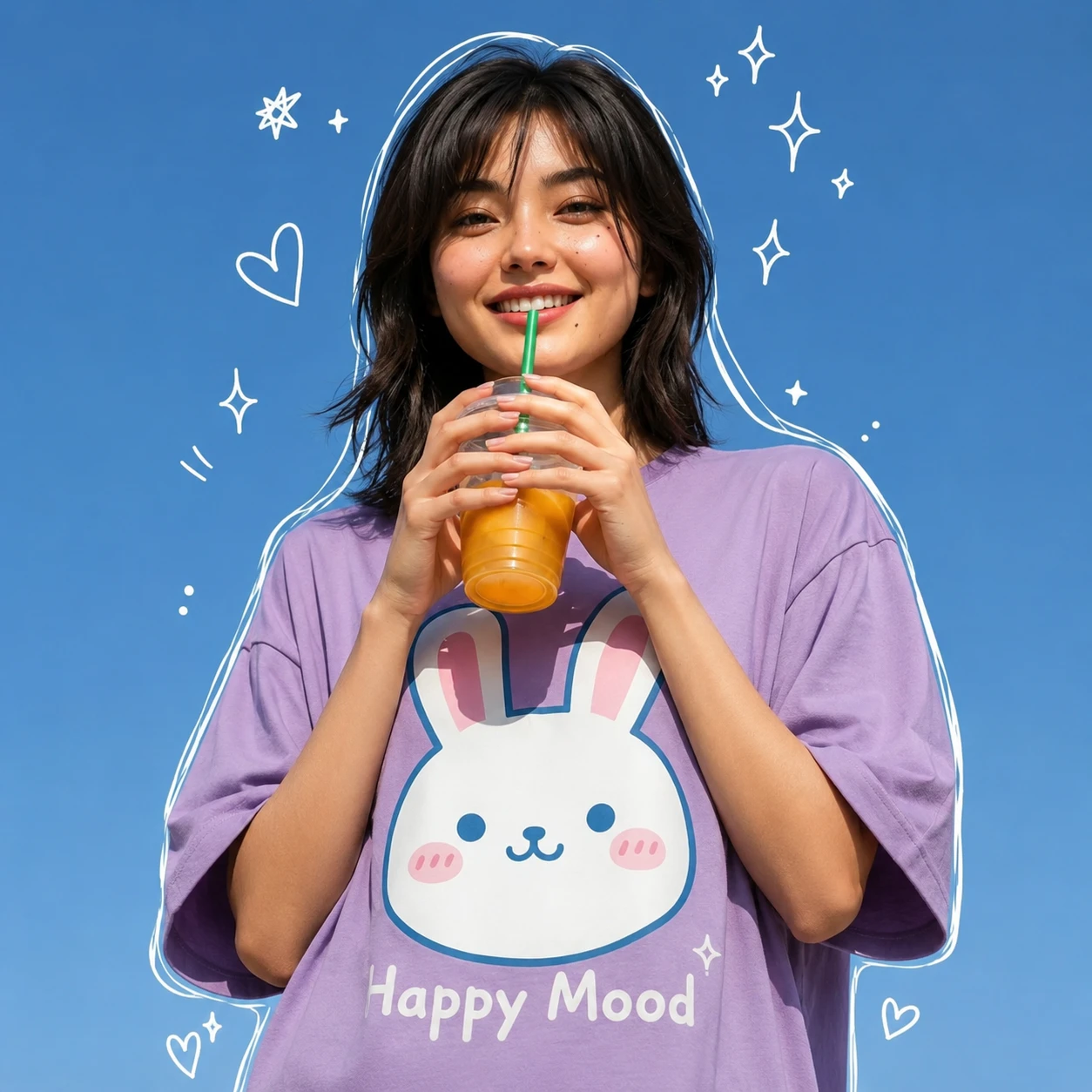 Drop Shoulder T-Shirt (Happy Mode)