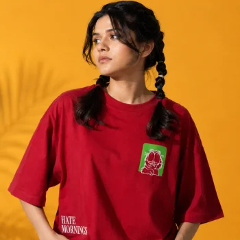 Drop Shoulder T-Shirt (Hate Mornings)