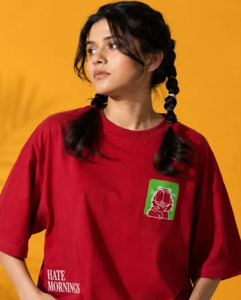 Drop Shoulder T-Shirt (Hate Mornings)