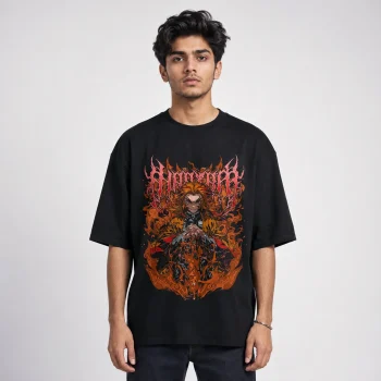 Drop Shoulder T-Shirt (Kyojuro Rengoku)