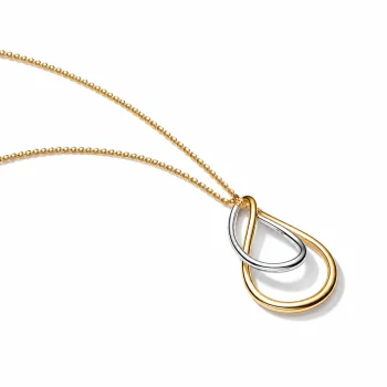 Two-Tone Double Pendant Necklace
