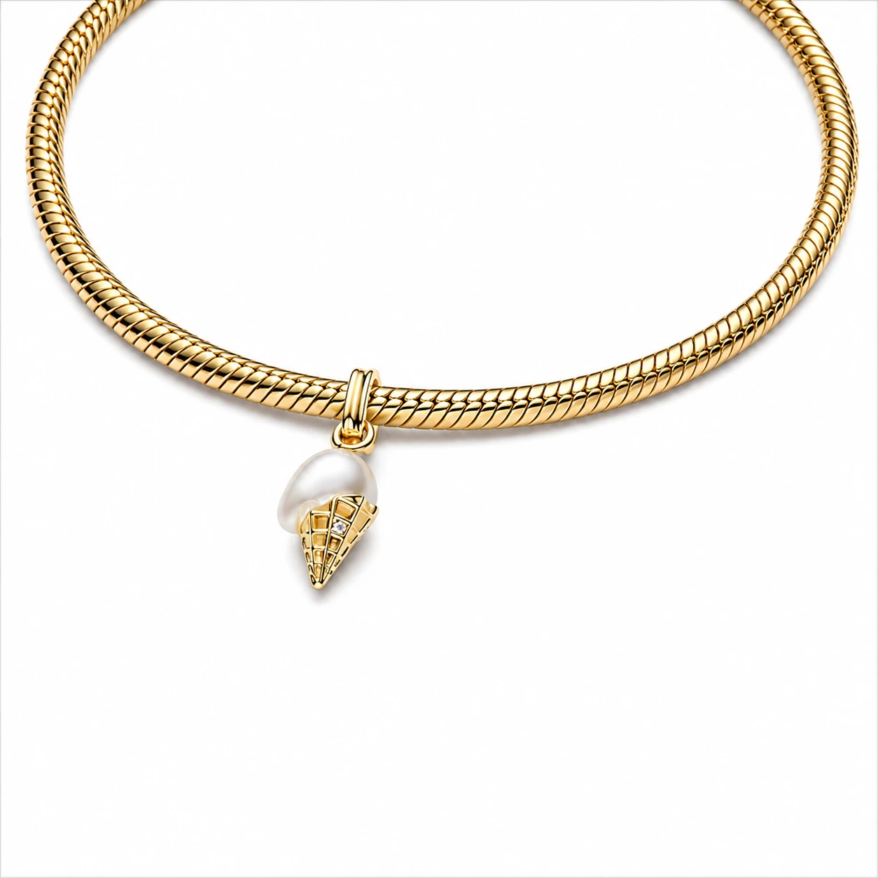Ice Cream Dangle Charm with Pearl