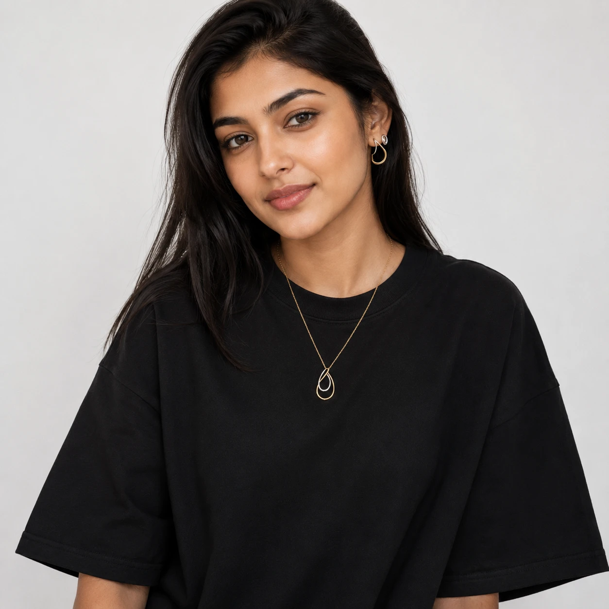 Two-Tone Double Pendant Necklace