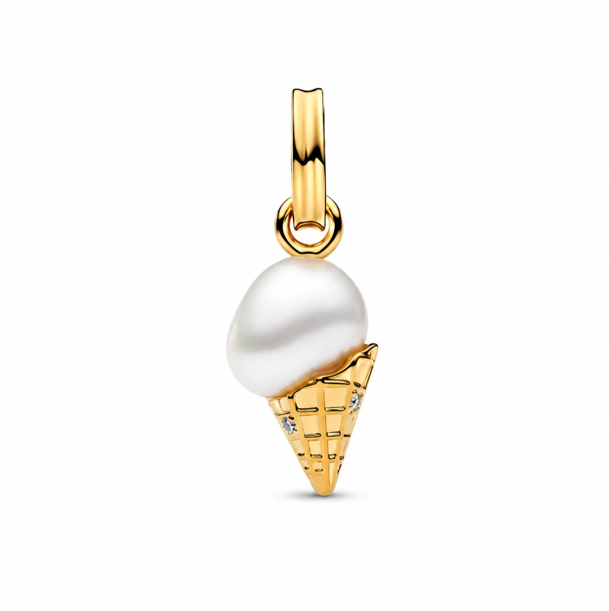 Ice Cream Dangle Charm with Pearl