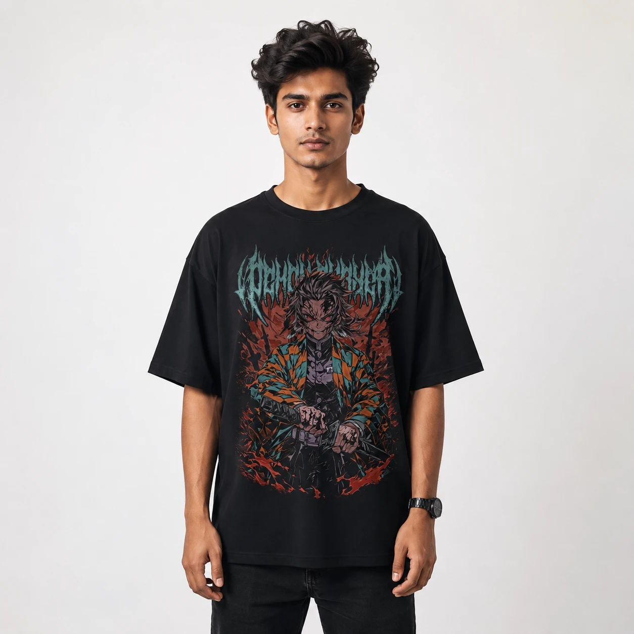 Drop Shoulder T-Shirt (Tanjiro Kamado 02)