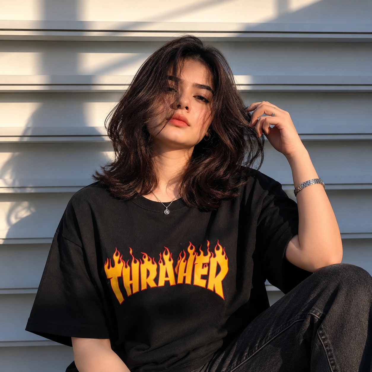 Drop Shoulder T-Shirt (Thrasher 02)