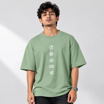 Drop Shoulder T-Shirt (Tidal Symbols)