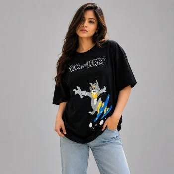 Drop Shoulder T-Shirt (Tom and Jerry 02)
