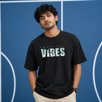 Drop Shoulder T-Shirt (Tropical Vibe)