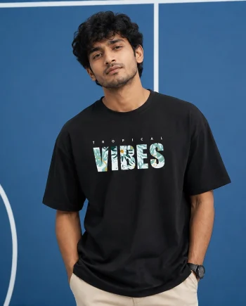 Drop Shoulder T-Shirt (Tropical Vibe)