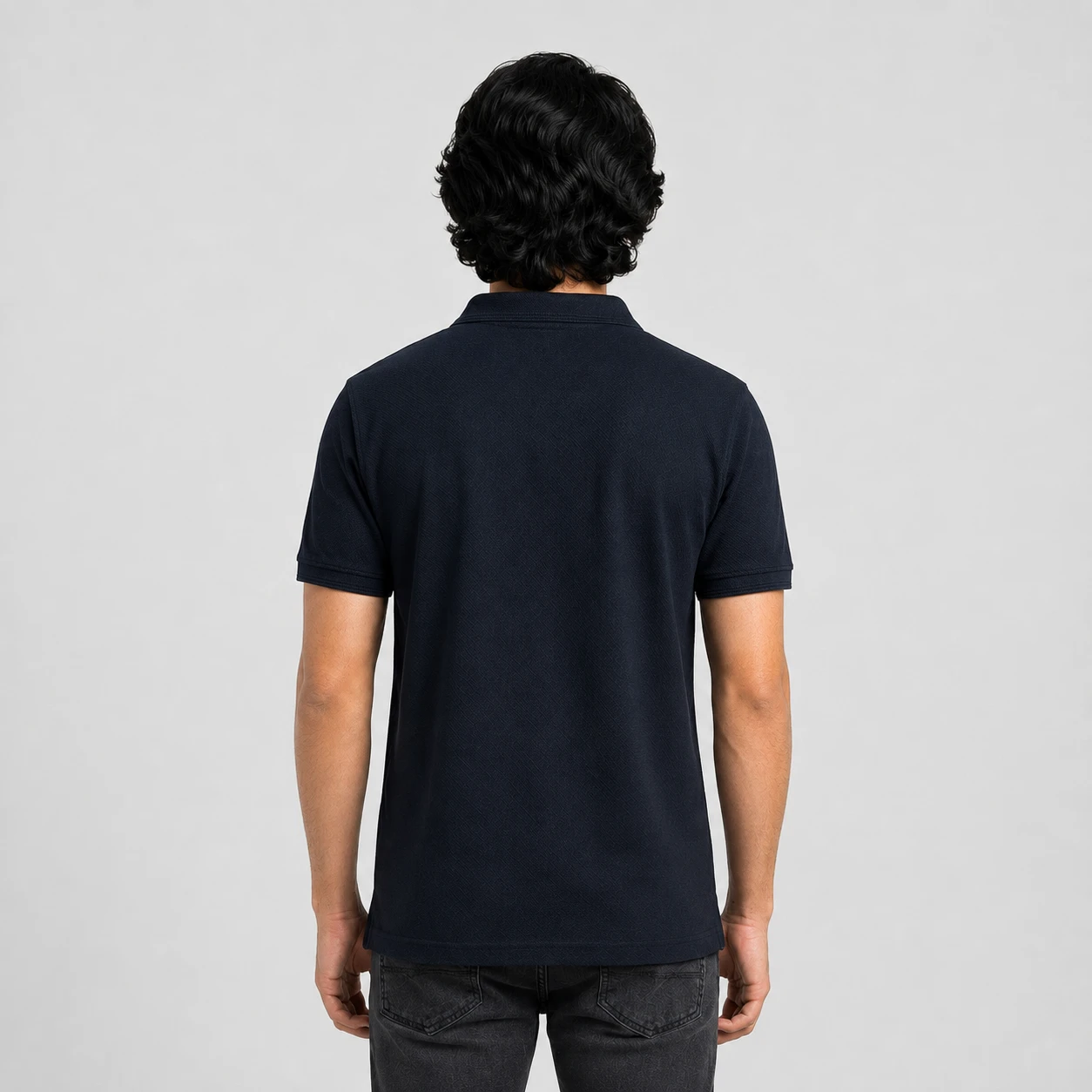 Premium Deep Navy Double Lacoste Polo 02
