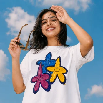 Drop Shoulder T-Shirt (Bloomin Joy)