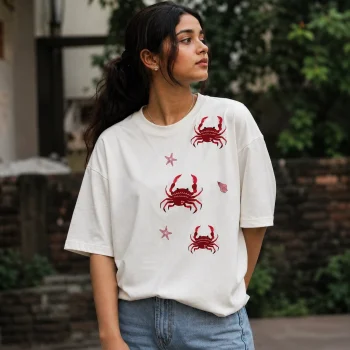 Drop Shoulder T-Shirt (Crab)